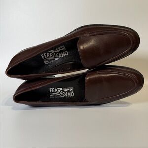 Salvatore Ferragamo Brown Leather Loafers